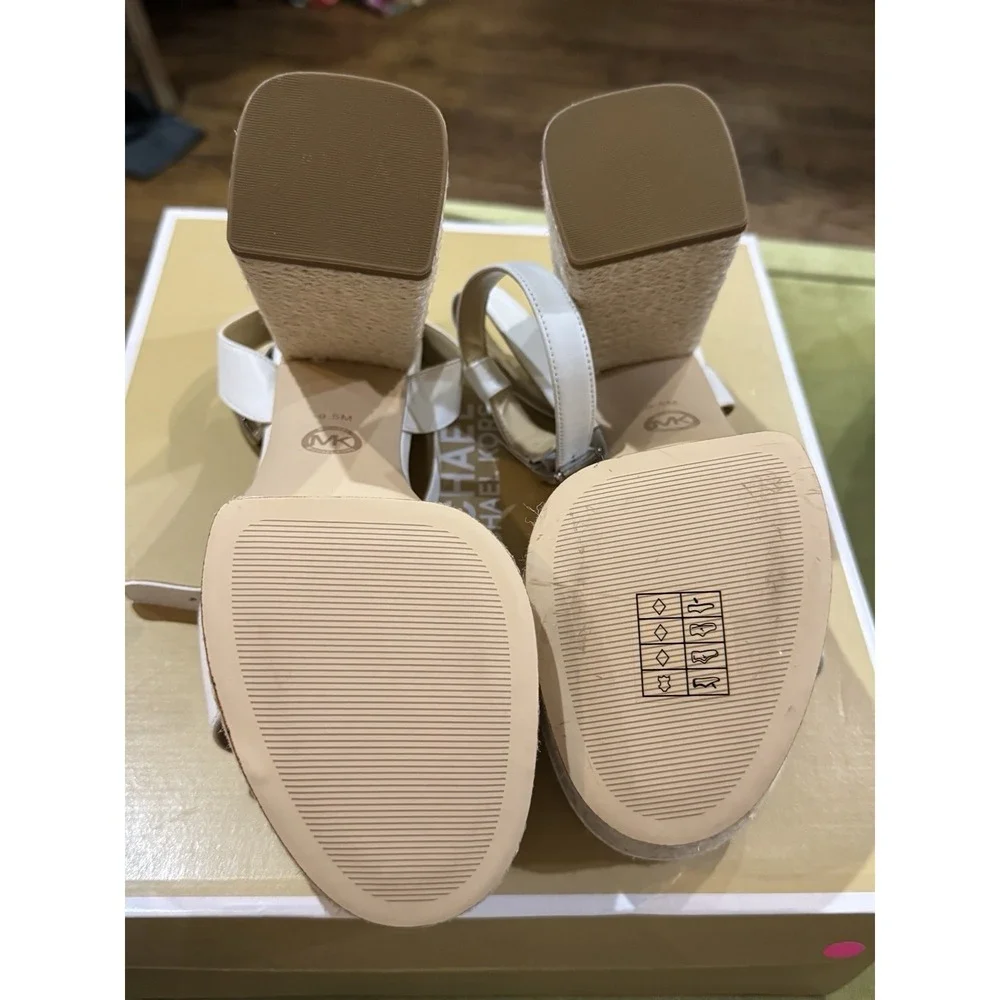 MICHAEL Michael Kors Women's Ashton Ankle-Strap‎ Espadrille White Size 9.5